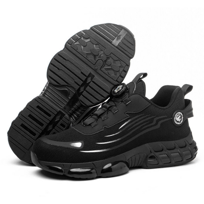 Safety Shoes for Men with Slip-Resistant Sole, Ergonomic Design, Lightweight Comfort, S3 Protection, Black and grey Options