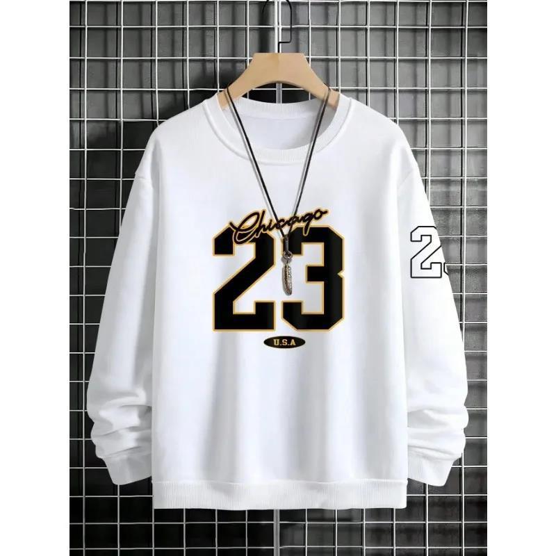 Warm Men’s Sweatshirt – Relaxed Crewneck, Fleece, Casual