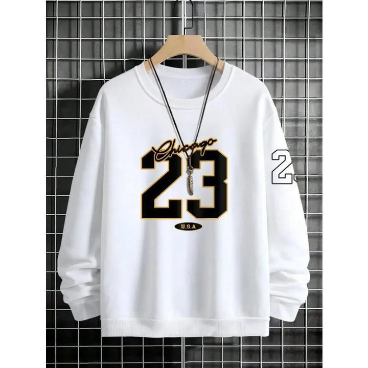 Warm Men’s Sweatshirt – Relaxed Crewneck, Fleece, Casual