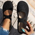 Soft cozy women's everyday flats - round-toe, fabric, casual daily wear for work and travel