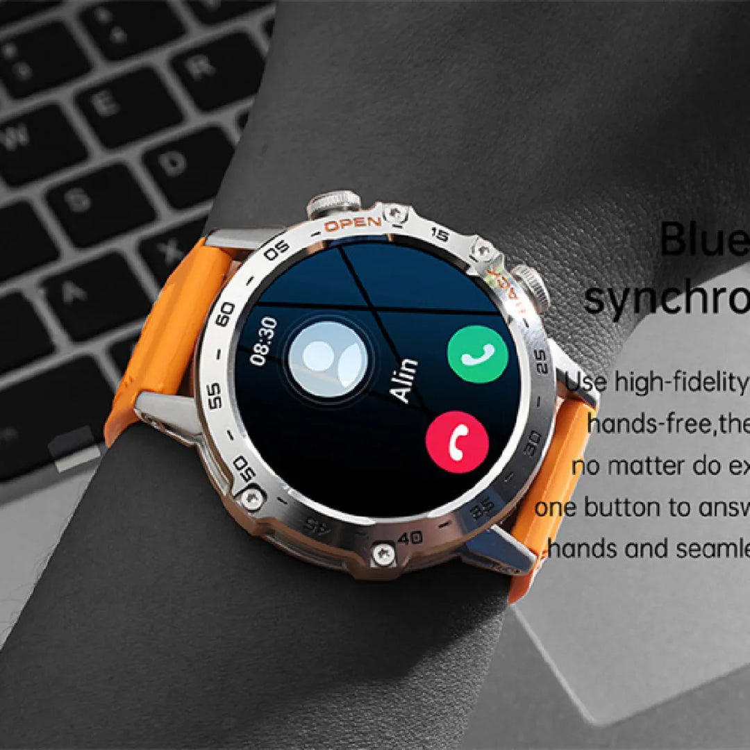 Smart Watch Military Grade Outdoor Fitness Tracker 10ATM Waterproof 100 Plus Sports Modes Fall 2025 Gift