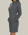 Soft Women’s Hoodie Dress - Above Knee Sweatshirt, Casual