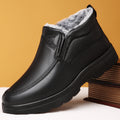 Waterproof Cozy Mens Slip-On Shoes - Faux Leather Winter