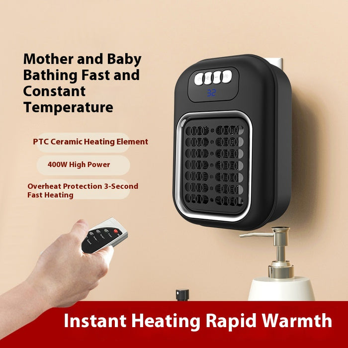 Plovena Compact Plug-In Wall Heater with Remote and 12-Hour Timer