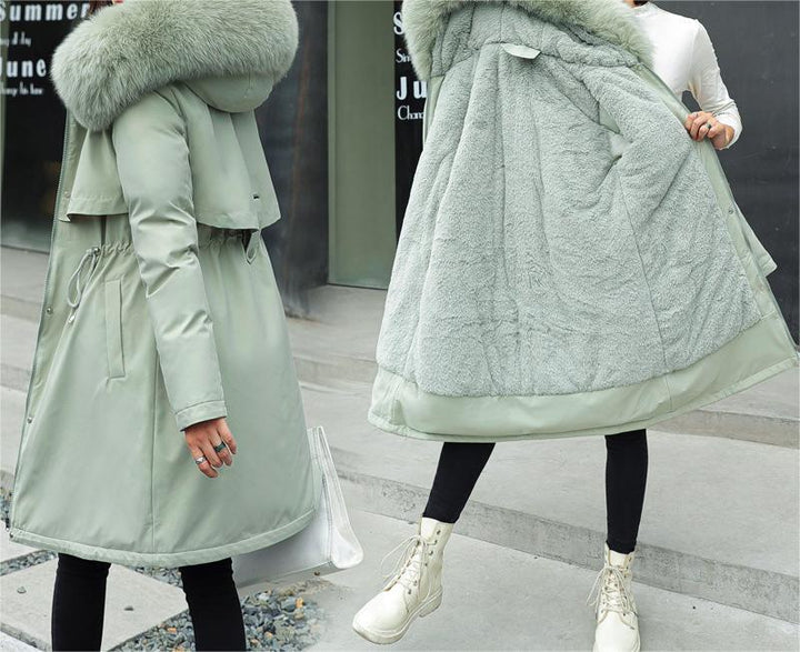 Warm Women’s Winter Coat - Relaxed A Line, Faux Fur, City
