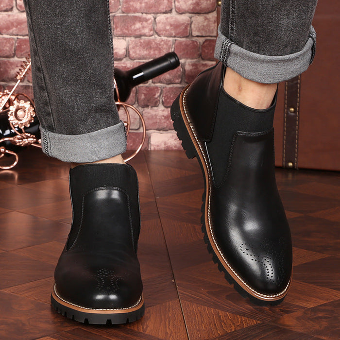 Durable Men's Chelsea Boots - Brogue Ankle, Citywear