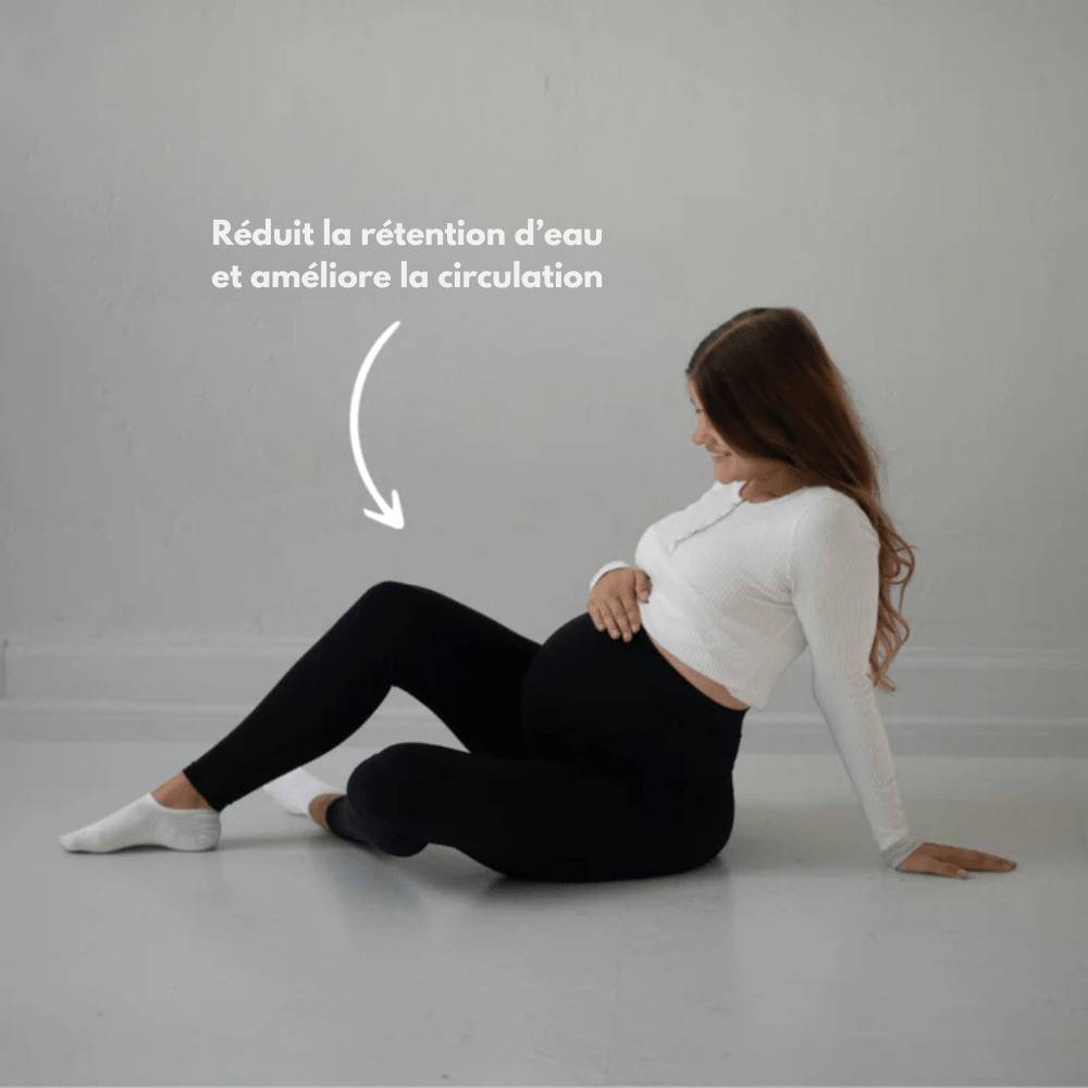 Comfortable Maternity Leggings with Supportive Stretch Belt for Pregnancy and Postpartum, Full-Length Yoga Trousers