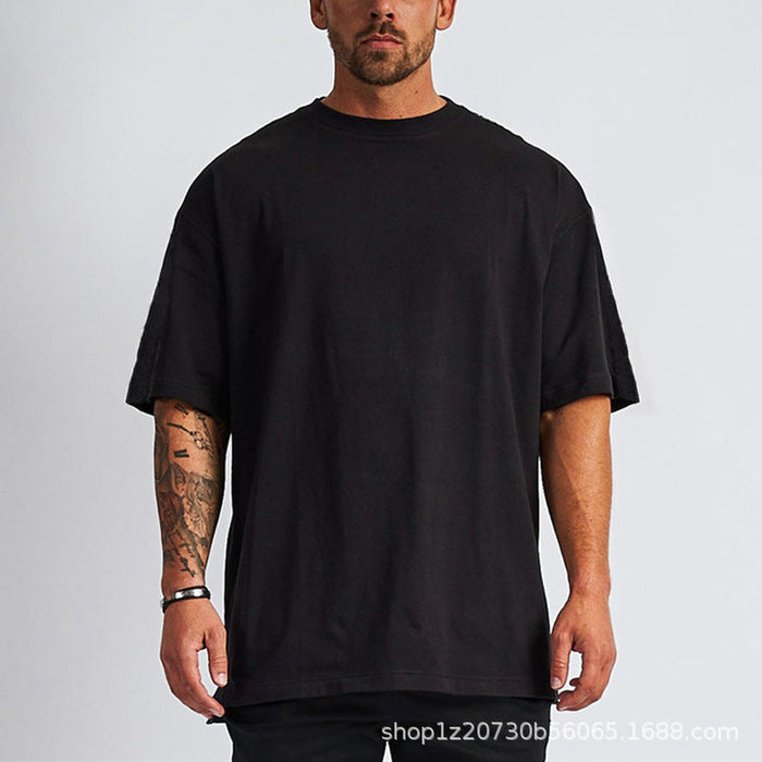 Breathable men's short-sleeve T-shirt - loose-fit, classic, pure cotton, everyday wear