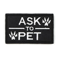 Ask To Pet Patch Black For Harness Fall 2025 Pet Safety Accessory For Gentle Interactions