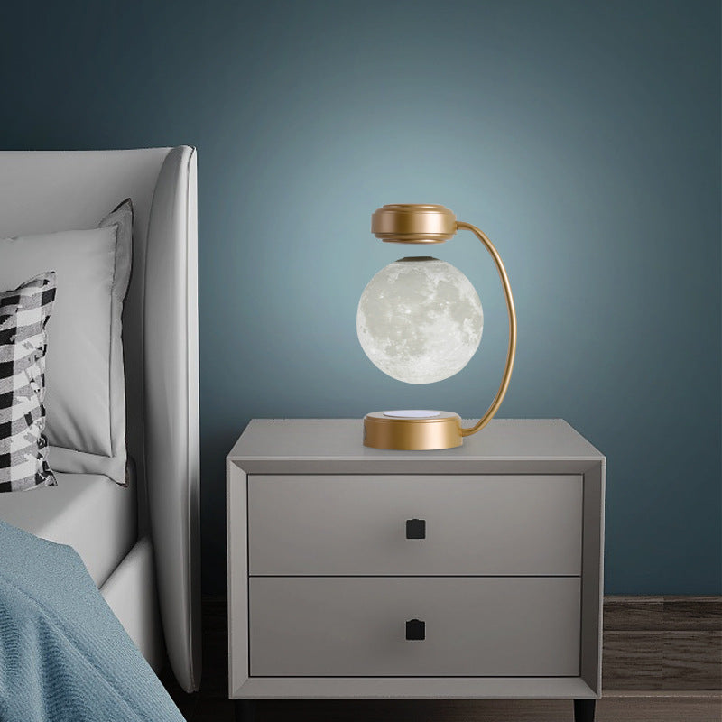 Levitating 3D moon lamp