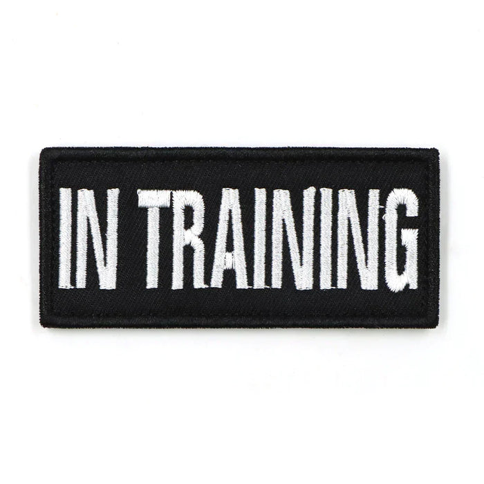 In Training Patch Black Hook And Loop Harness Patch Fall 2025 Trend Easy Attach For Walks And Training Status