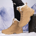 Insulating Men's Snow Boots - Mid Tube, Cowhide, Winter