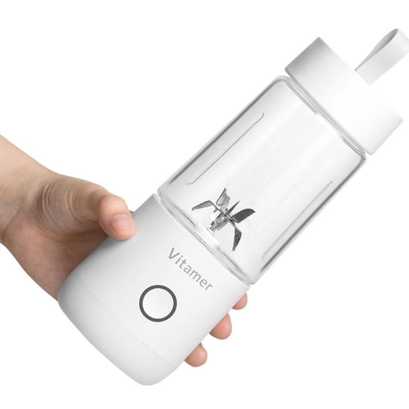 Portable rechargeable blender bottle in pink