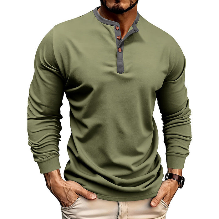 Soft men's long-sleeve t-shirt - loose-fit, cotton, versatile everyday wear for layering