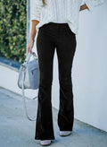 High Waist Flared Trousers for Women, Elegant Versatile Trousers, Comfortable Fit, Fashionable Design for Casual and Formal Wear
