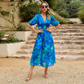 Elegant Maxi Dress for Women, Long Sleeve Flattering Fit for Special Occasions and Parties
