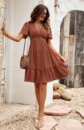 Elegant Boho Wedding Guest Dress, Flowing Design with Refined Details for Fall Weddings and Formal Occasions