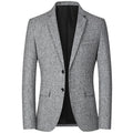 Lightweight Men's Blazer - Notch Lapel, Textured Tweed, For Spring And Office Wardrobe