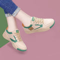 Soft durable women's Trainers - low-cut, genuine leather upper, for running daily workouts