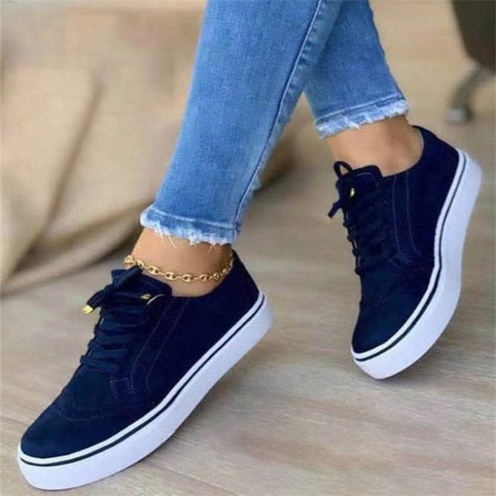 Comfortable Platform Trainers for Women, Stylish and Versatile Footwear in Blue, White, Green, Black - Perfect for Casual Wear