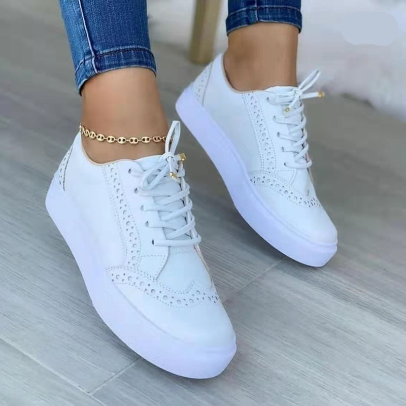 Comfortable Platform Trainers for Women, Stylish and Versatile Footwear in Blue, White, Green, Black - Perfect for Casual Wear