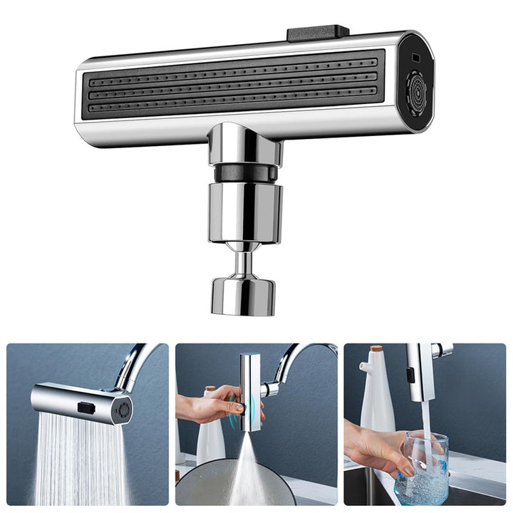 Swivel tap extender on kitchen tap