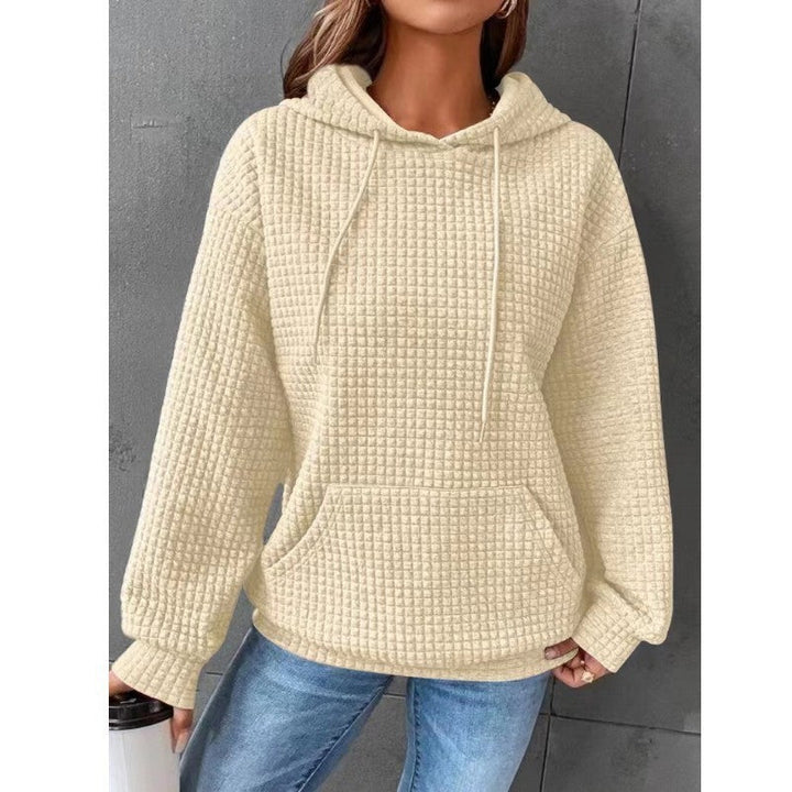 Soft Cozy Women’s Hoodie Jumper - Waffle Knit Layering