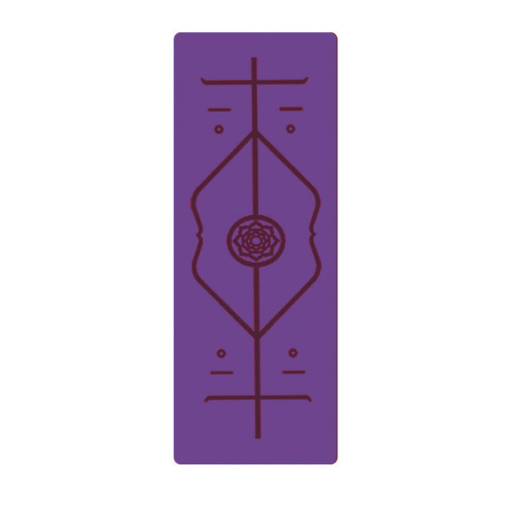 Non-slip yoga mat with alignment lines