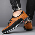 Elegant Oxford Men's Shoes in Premium Leather with Comfortable Insole, Available in Brown, Black, grey, and Khaki