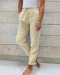 Comfortable Women's Casual Trousers with Elastic Waistband for All-Day Wear, Tailored Fit Casual Trousers