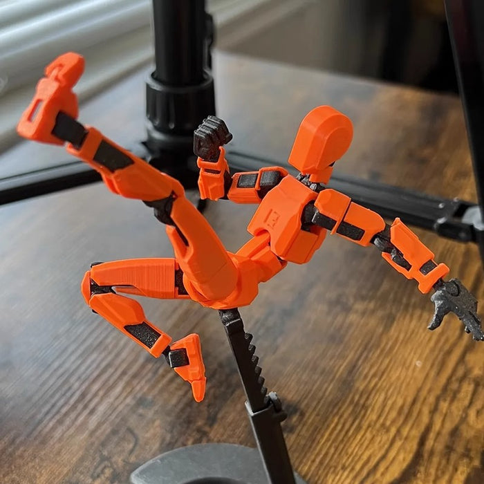 Plovena 3D-printed poseable robot figure with accessories