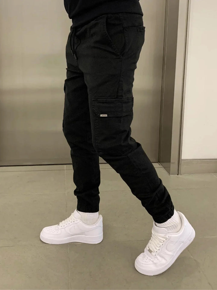 Comfortable Loose Fit  Cargo Trousers for Women with Practical Pockets and Elastic Waistband