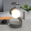 Floating moon lamp in spiral frame