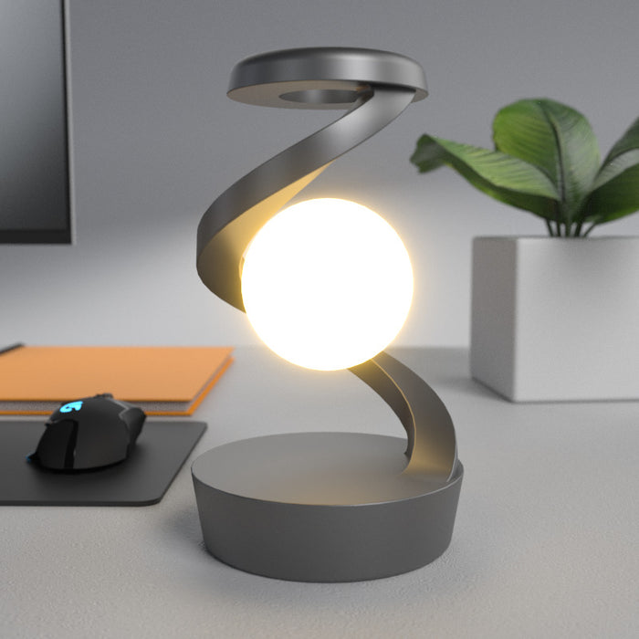 Plovena Rotating floating moon desk lamp with sensor control