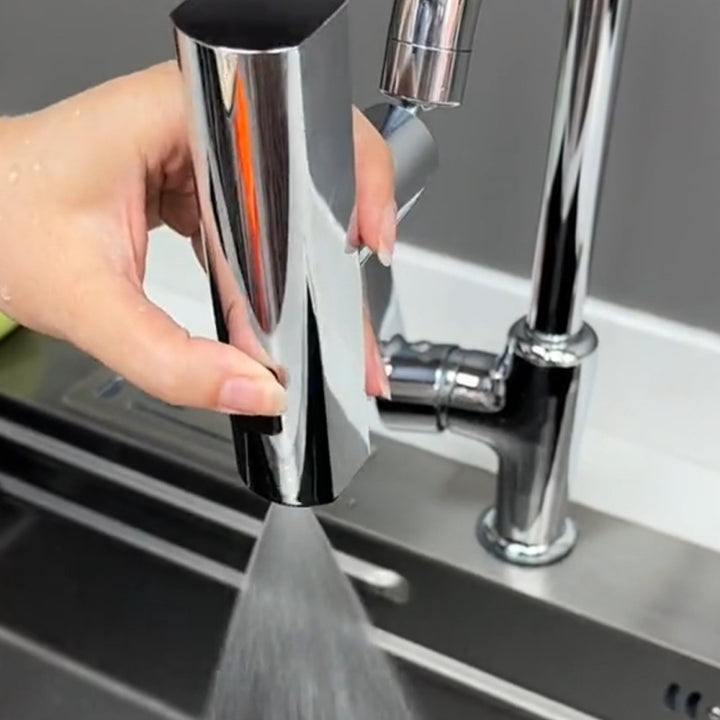 Swivel tap extender on kitchen tap