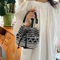 Lightweight women's crossbody bucket bag - one-shoulder, PU, casual everyday wear