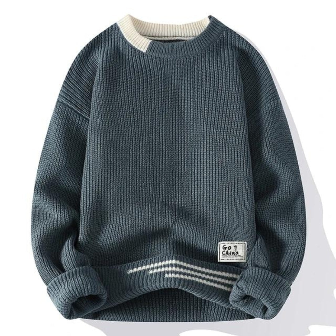 Soft Mens Crewneck Jumper - Relaxed Knit, Warm Casual