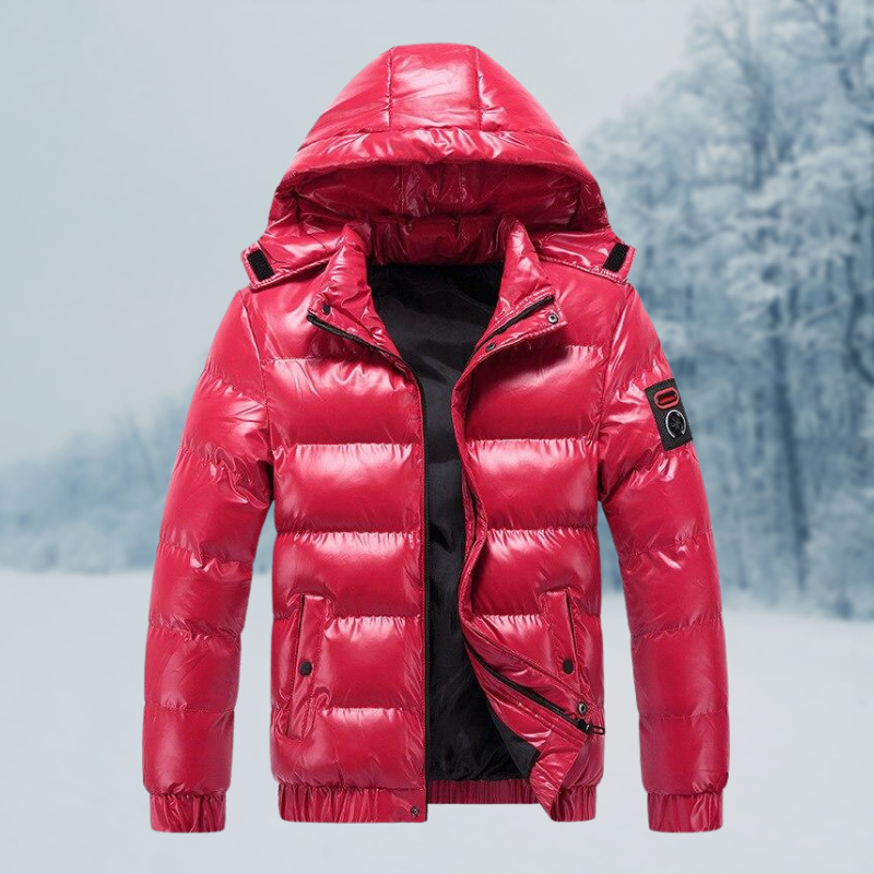 Windproof Men’s Puffer Jacket – Quilted Insulated Shell