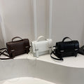 Lightweight Women's Square Mini Bag - Structured Flap, PU Leather, for Everyday Wear