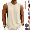 Breathable Men's Vest - Loose-Fit Sleeveless, Polyester, Ideal for Gym Workouts and Training