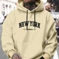 Oversized Casual Mens Hoodie - Pullover Polyester, Urban