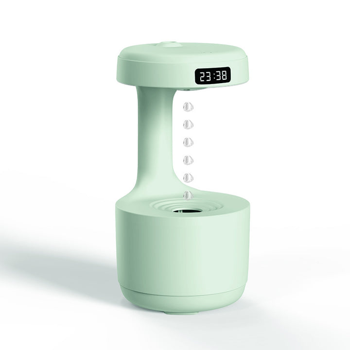 Anti-gravity humidifier with floating water drops