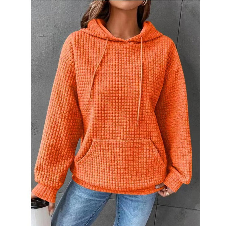 Soft Cozy Women’s Hoodie Jumper - Waffle Knit Layering