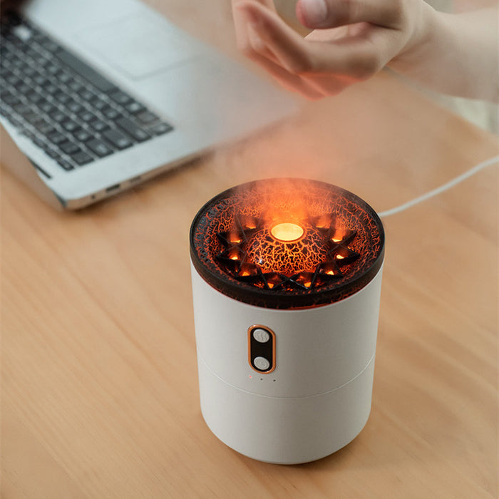 Plovena Volcano flame diffuser with jellyfish mist rings