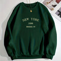 Oversized Crewneck Sweatshirt - Pullover Polyester, Casual