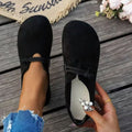Soft Women's Shoes - Round-Toe Flat Lace-Up, Suede, Versatile Daily Use With Cushioned Lining