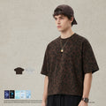 Soft Men's Leopard-Print T-Shirt – Short-Sleeve Crewneck, Cotton, Casual Everyday Wear