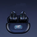 Clip-on open-ear earbuds with charging case