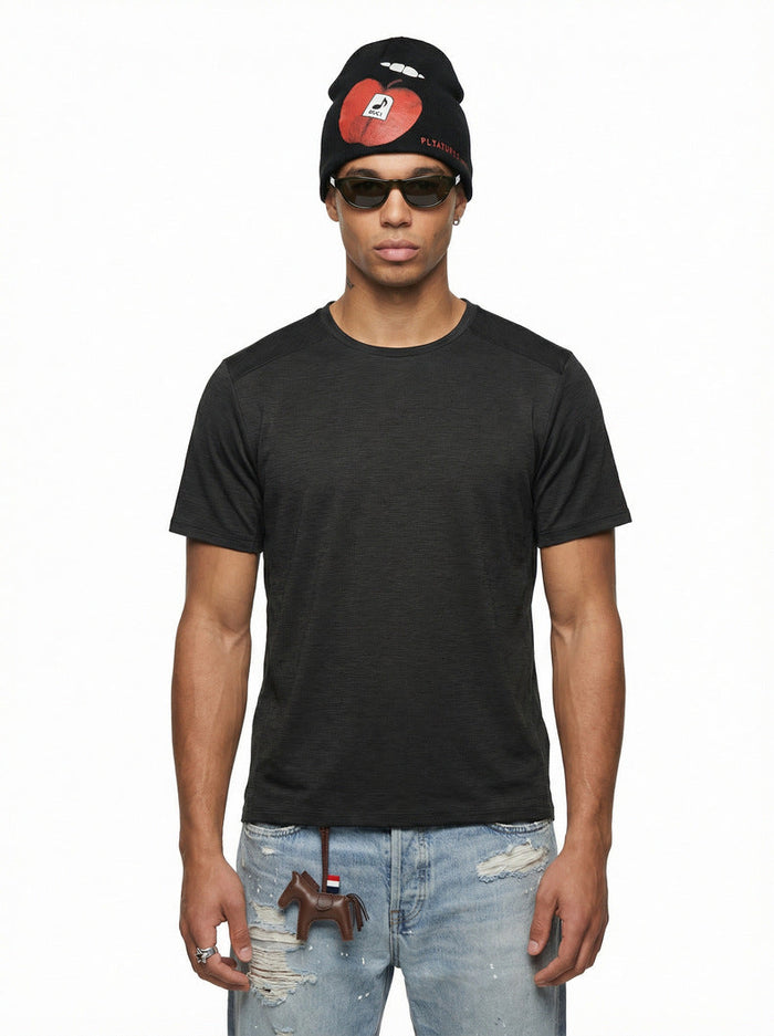 Moisture-Wicking Men's Top - Durable Short-Sleeve, Polyester, Daily Outdoor Wear