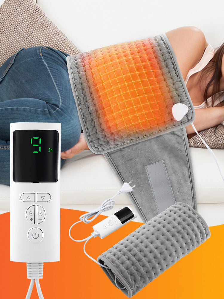 Electric heating pad wrapped around waist